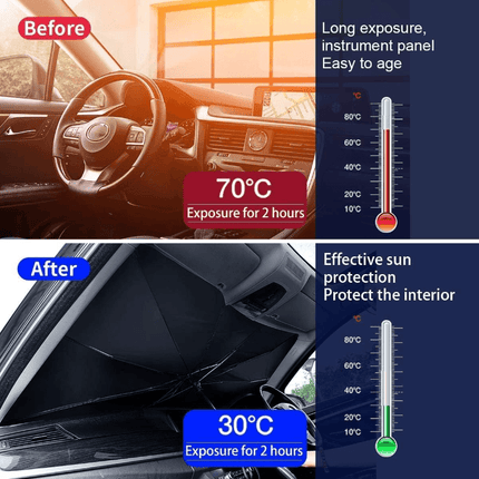 Car Windshield Sun Shade Umbrella - OhYouLuckyDuck.com.au