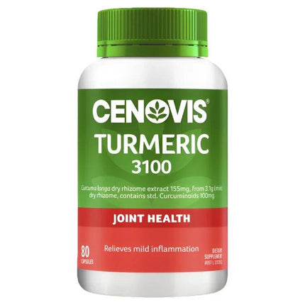 Cenovis Joint Health Turmeric 3100 80 Capsules - OhYouLuckyDuck.com.au