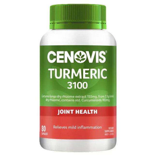 Cenovis Joint Health Turmeric 3100 80 Capsules - OhYouLuckyDuck.com.au