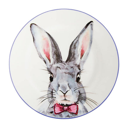 Annabel Trends Ceramic Bunny Plate for Easter Treats and Home Decor