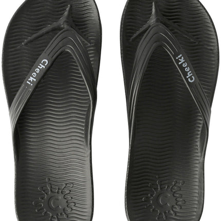 Cheeki Arch Support Thongs Black Mens Size US 13