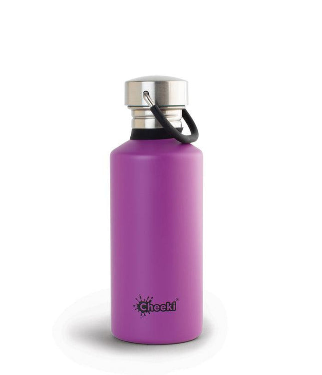 Cheeki Classic Single Wall Stainless Steel Bottle Purple 500ML