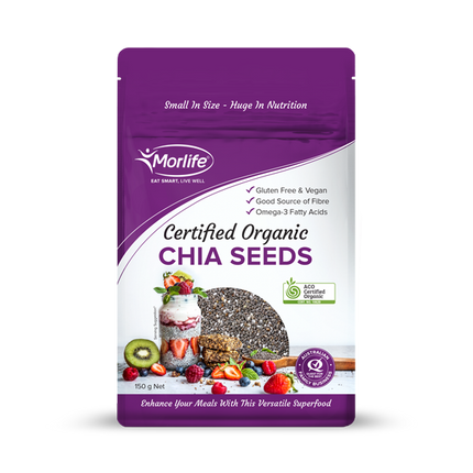 Morlife Certified Organic Black Chia Seeds 500G