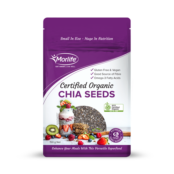 Morlife Certified Organic Black Chia Seeds 500G