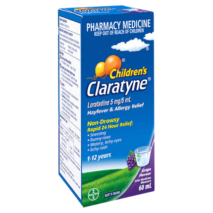 Claratyne Childrens Syrup Grape 60mL - OhYouLuckyDuck.com.au