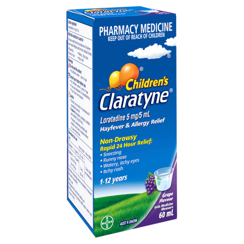Claratyne Childrens Syrup Grape 60mL - OhYouLuckyDuck.com.au