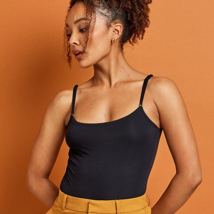 Kayser Clean Cut Modal Bodysuit - Black - OhYouLuckyDuck.com.au