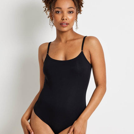 Kayser Clean Cut Modal Bodysuit - Black - OhYouLuckyDuck.com.au