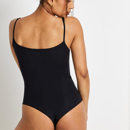 Kayser Clean Cut Modal Bodysuit - Black - OhYouLuckyDuck.com.au