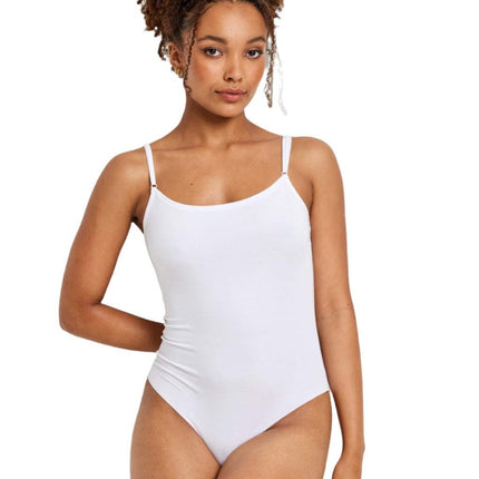 Kayser Clean Cut Modal Bodysuit - White - OhYouLuckyDuck.com.au