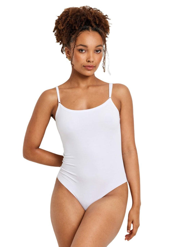 Kayser Clean Cut Modal Bodysuit - White - OhYouLuckyDuck.com.au