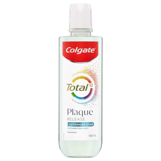Colgate Total Plaque Release Mouthwash Reviving Cool Mint - OhYouLuckyDuck.com.au