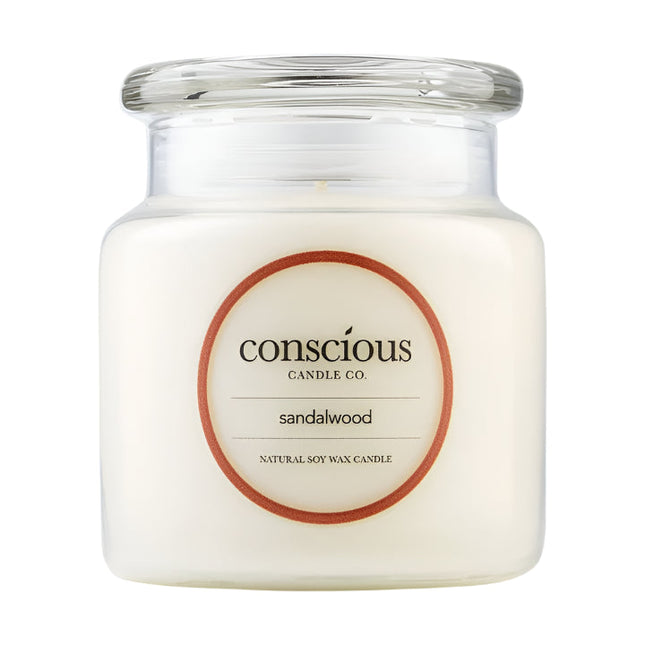 Conscious Candle Co Natural Soy Candle Sandalwood Candle 510G