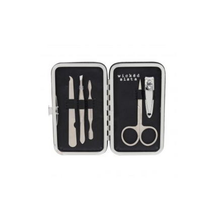 Wicked Sista Velvet Manicure Set Black