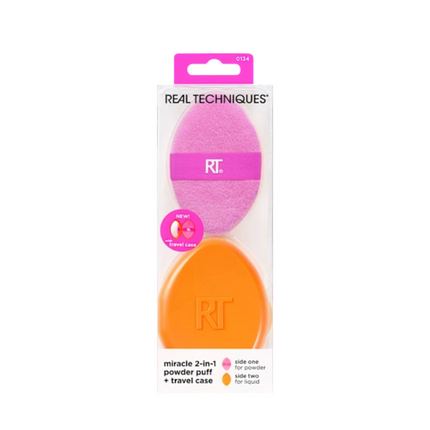 Real Tech Miracle 2In1 Powder Puff Travel Case