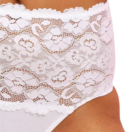 Kayser 465 Cotton & Lace Full Brief - White - OhYouLuckyDuck.com.au