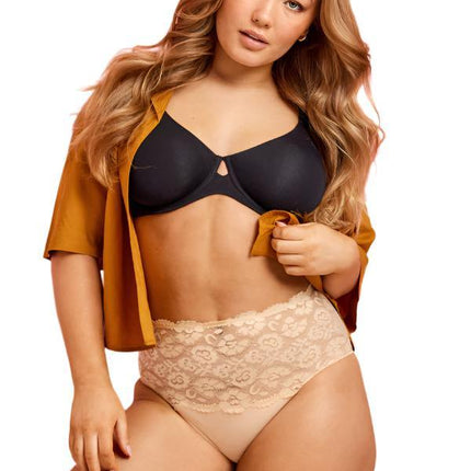 Kayser 465 Cotton & Lace Full Brief - Latte - OhYouLuckyDuck.com.au