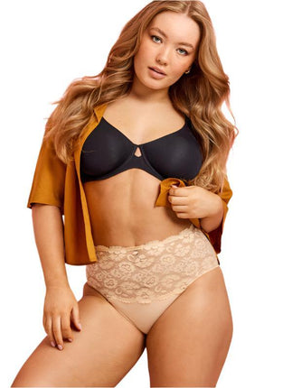 Kayser 465 Cotton & Lace Full Brief - Latte - OhYouLuckyDuck.com.au