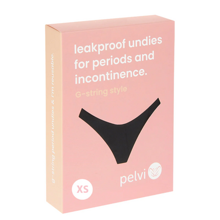 Pelvi Leakproof G-String Black XX-Large