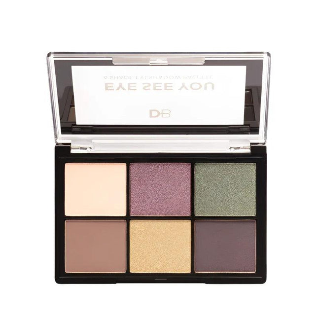 DB Cosmertics Eye See You 6 Shade Eyeshadow Palette - Urban Jungle - OhYouLuckyDuck.com.au