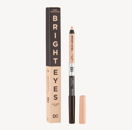 DB Cosmetics Bright Eyes Pencil Duo Nude Awake - OhYouLuckyDuck.com.au