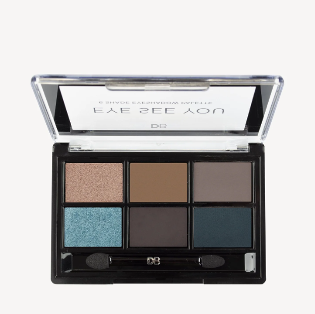 DB Cosmetics Eye See You 6 Shade Eyeshadow Palette (Sea Breeze) - OhYouLuckyDuck.com.au