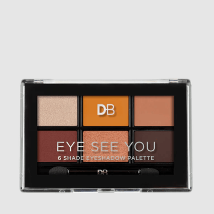 DB Cosmetics Eye See You 6 Shade Palette Fired Up - OhYouLuckyDuck.com.au