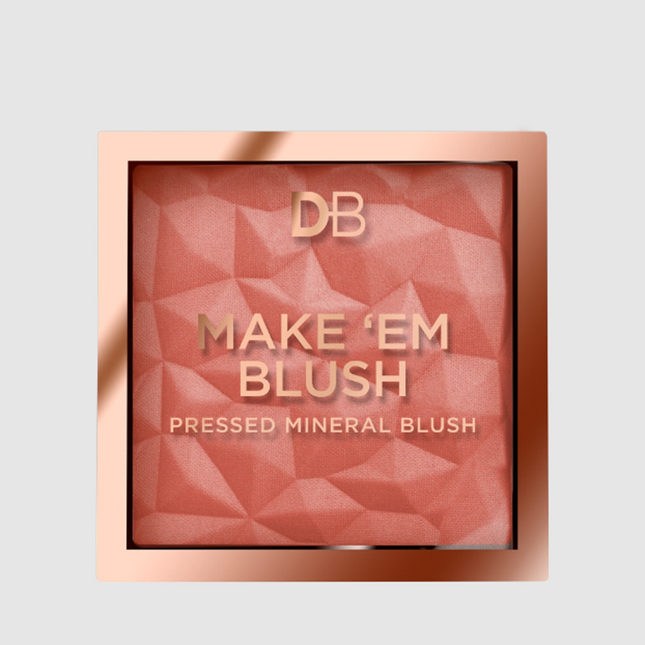 DB Cosmetics Make 'Em Blush Pressed Mineral Blush Rose Glow - OhYouLuckyDuck.com.au