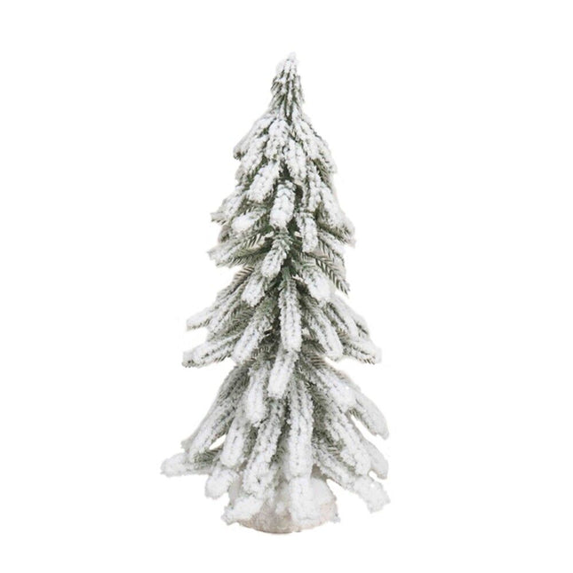 Christmas Complete Plastic Christmas Snowy Green Tree 29CM