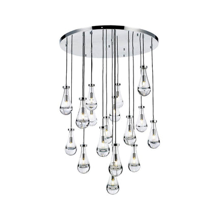 Rayne Collection - Round Cluster - W: 100cm H: 150cm - Chrome Chandelier - OhYouLuckyDuck.com.au