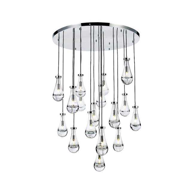 Rayne Collection - Round Cluster - W: 100cm H: 150cm - Chrome Chandelier - OhYouLuckyDuck.com.au