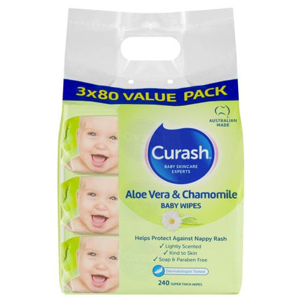 Curash Wipes Soothing Bulk 3Pk - OhYouLuckyDuck.com.au