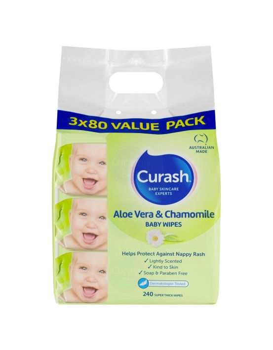 Curash Wipes Soothing Bulk 3Pk - OhYouLuckyDuck.com.au