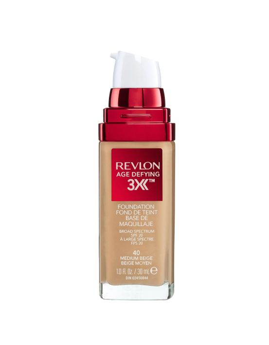 Revlon Age Defying 3X Fdn Medium Beige - OhYouLuckyDuck.com.au