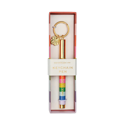 Designworks Lucky You Pen Keychain with Gold Charm