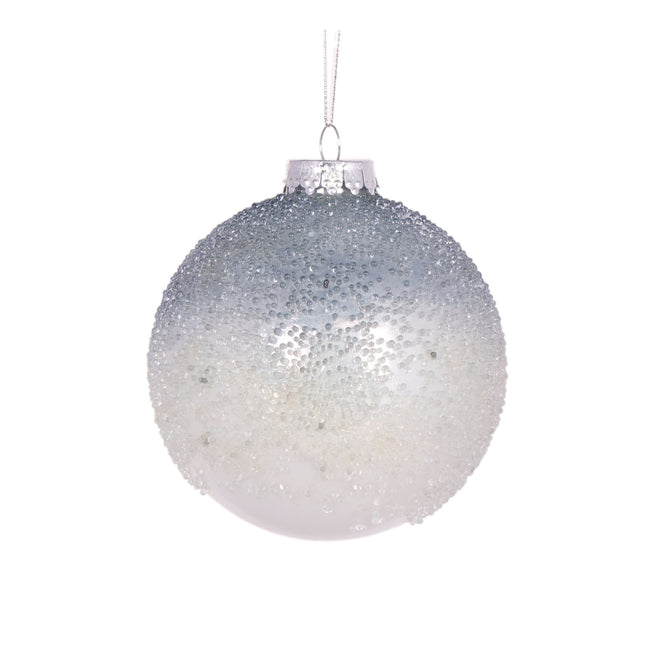 Ombre Bubbles Glass Christmas Bauble 10 cm