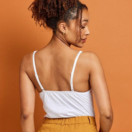 Kayser Daily Essentials Cotton & Heritage Lace Cami (465) -White - OhYouLuckyDuck.com.au