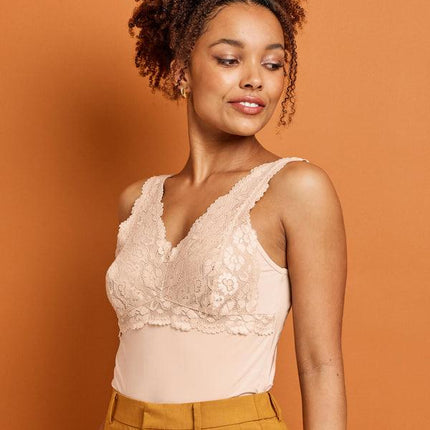 Kayser Daily Essentials Helen Micro & Heritage Lace Cami (465) - Skin - OhYouLuckyDuck.com.au