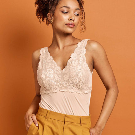 Kayser Daily Essentials Helen Micro & Heritage Lace Cami (465) - Skin - OhYouLuckyDuck.com.au