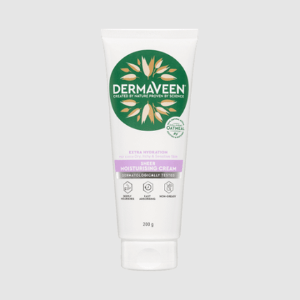 DermaVeen Extra Hydration Sheer Moisturising Cream 200g - OhYouLuckyDuck.com.au