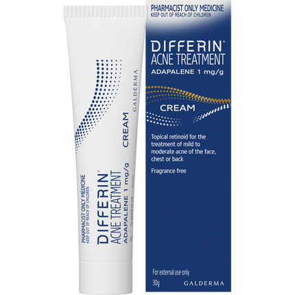 Differin Adapalene 0.1 Percent Acne Treatment Cream 30G