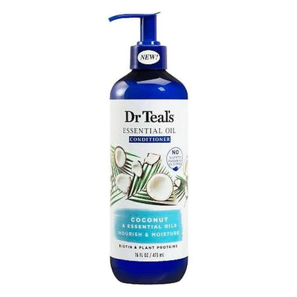 Dr Teal's Nourish & Moisture Essential Oil Conditioner Coconut Oil 473mL - OhYouLuckyDuck.com.au