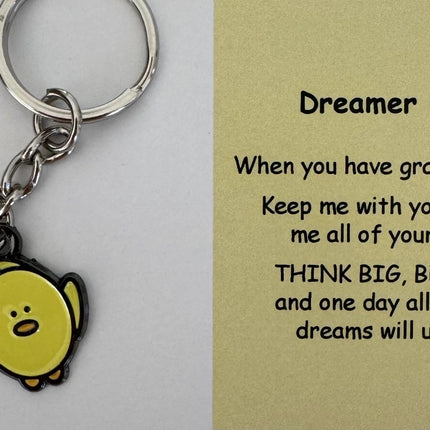 Dreamer Duck Keyring Cute Animal Keychain for Bags and Keys