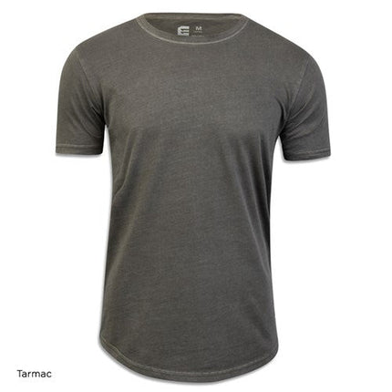 Eleven Acid Wash Crew Neck T-Shirt Tarmac Small