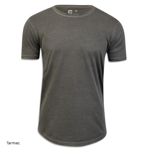 Eleven Acid Wash Crew Neck T-Shirt Tarmac Small