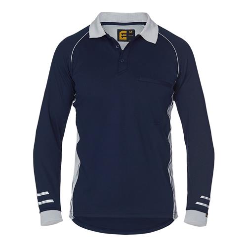 Eleven Workwear Aerocool L/S Polo Shirt Navy