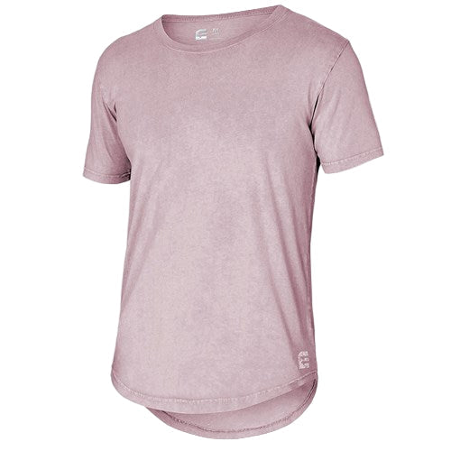 Eleven Workwear Acid Wash Crew Neck T-Shirt Mulberry