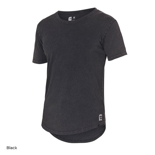 Eleven Workwear Acid Wash Crew Neck T-Shirt Black 2Xl