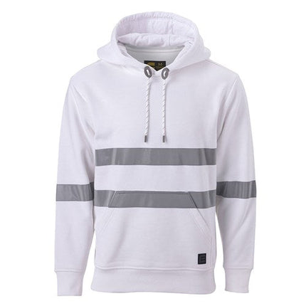 Eleven Workwear Hooded Fleece Jumper Taped White 5XL