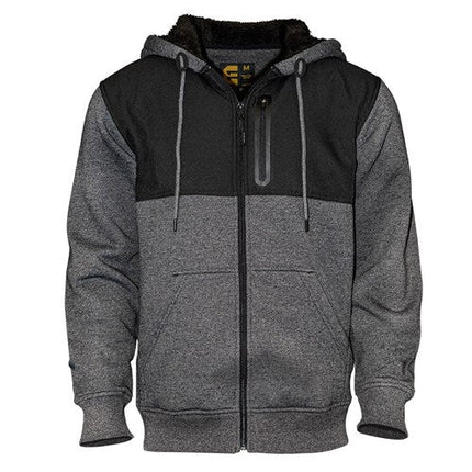 Eleven Workwear Cationic Fleece Zip Through Hoodie Marle Black